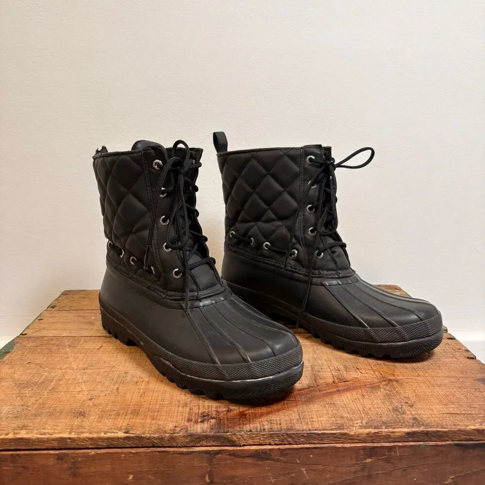 Sperry Top-Sider Gosling Duck Boots Sz 9 Black